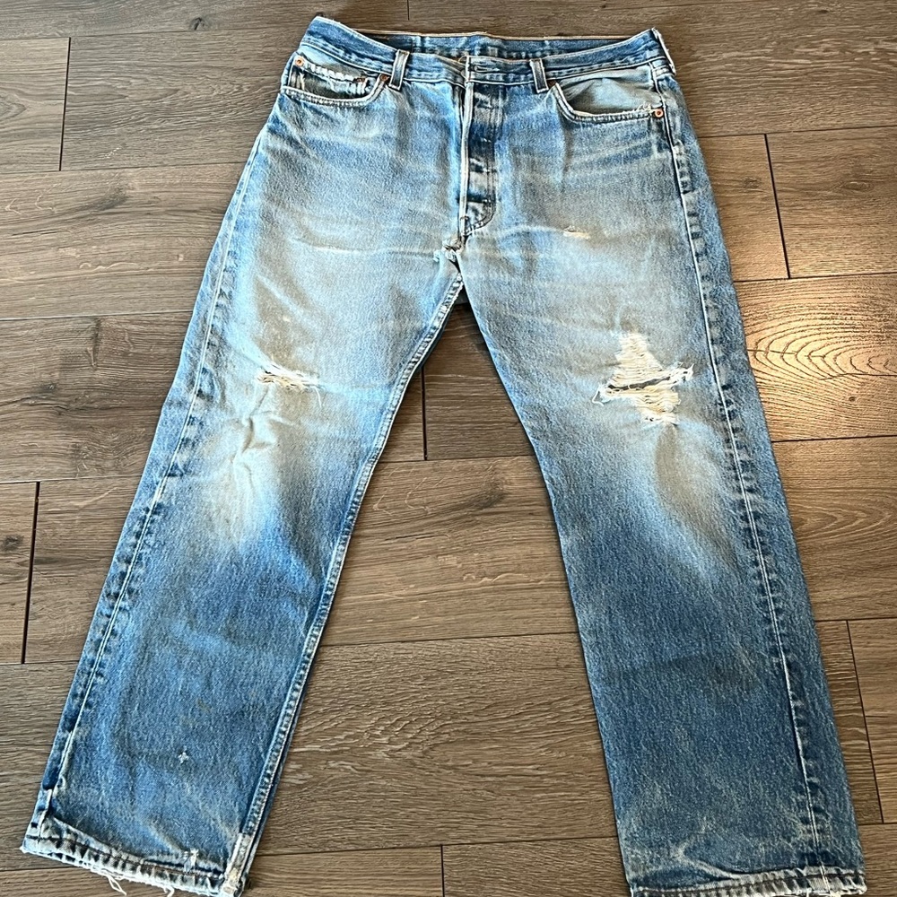 Vintage Distressed Levi’s 501 Jeans - 36x32